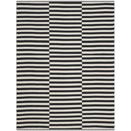 Safavieh Montauk Hand Woven Rectangle Rug- Ivory - Black- 5 x 7 ft. MTK715D-57